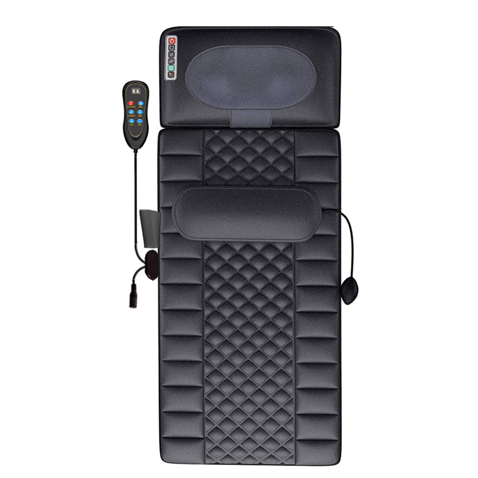 Esterilla de Masaje térmica con 20 Cabezales de Masaje Shiatsu para Cuello, colchón de Masaje Corporal Completo, Almohadilla térmica, masajeador de Espalda para aliviar el Dolor de Espalda, Lumbar, p