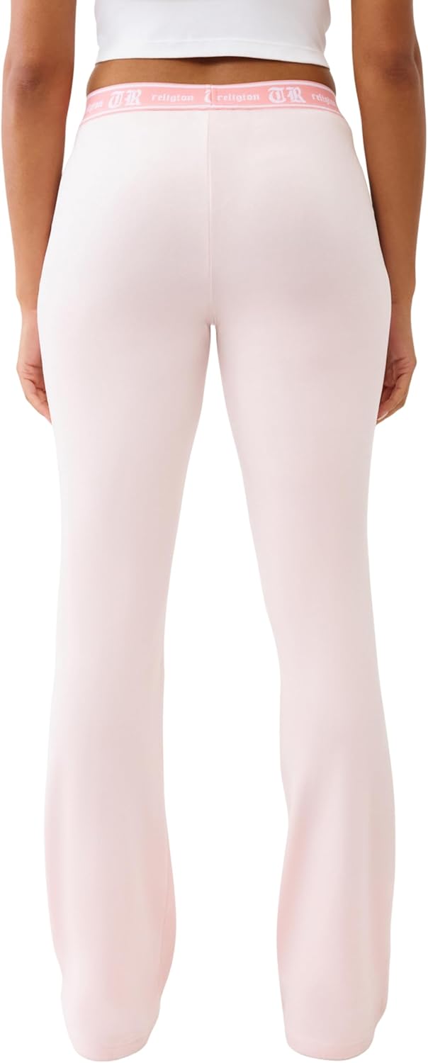 True Religion Velour Bootcut Track Pant for Women – Soft Wide Leg Sweatpants with Flared Hem