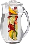 Home Essentials Fruit Infuser Pitcher – Clear, 93 oz, Modern, Shatterproof Acrylic Pitcher – Ideal for Iced Tea, Fruit Infused Water and Juice