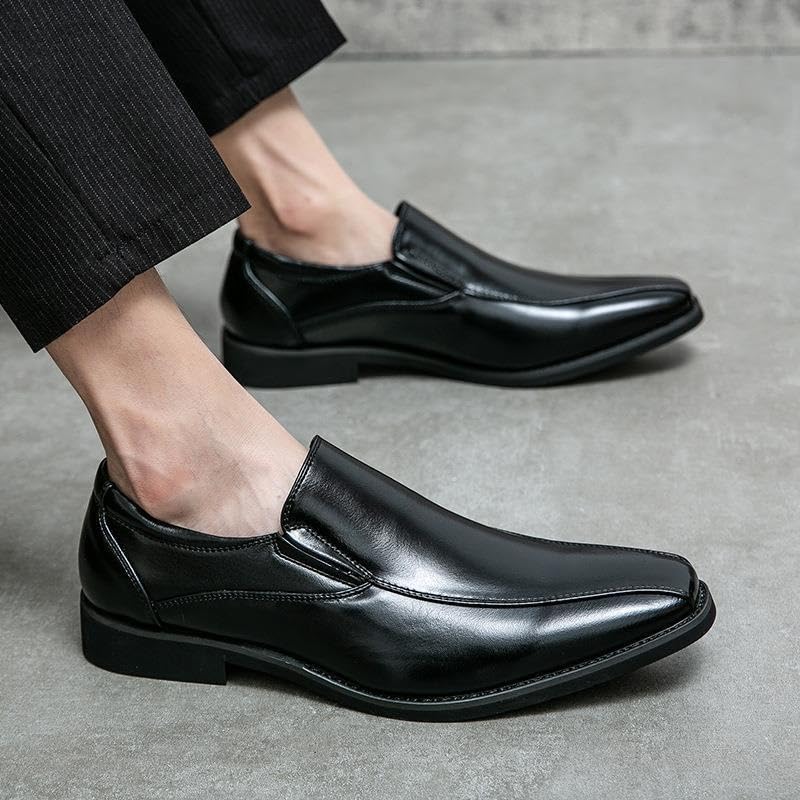 Dress Oxford for Mens Fashion Party Tuxedo Plain Toe Vegan Pu Leather Slip-on Party Wedding Rubber Sole Slip Classic2