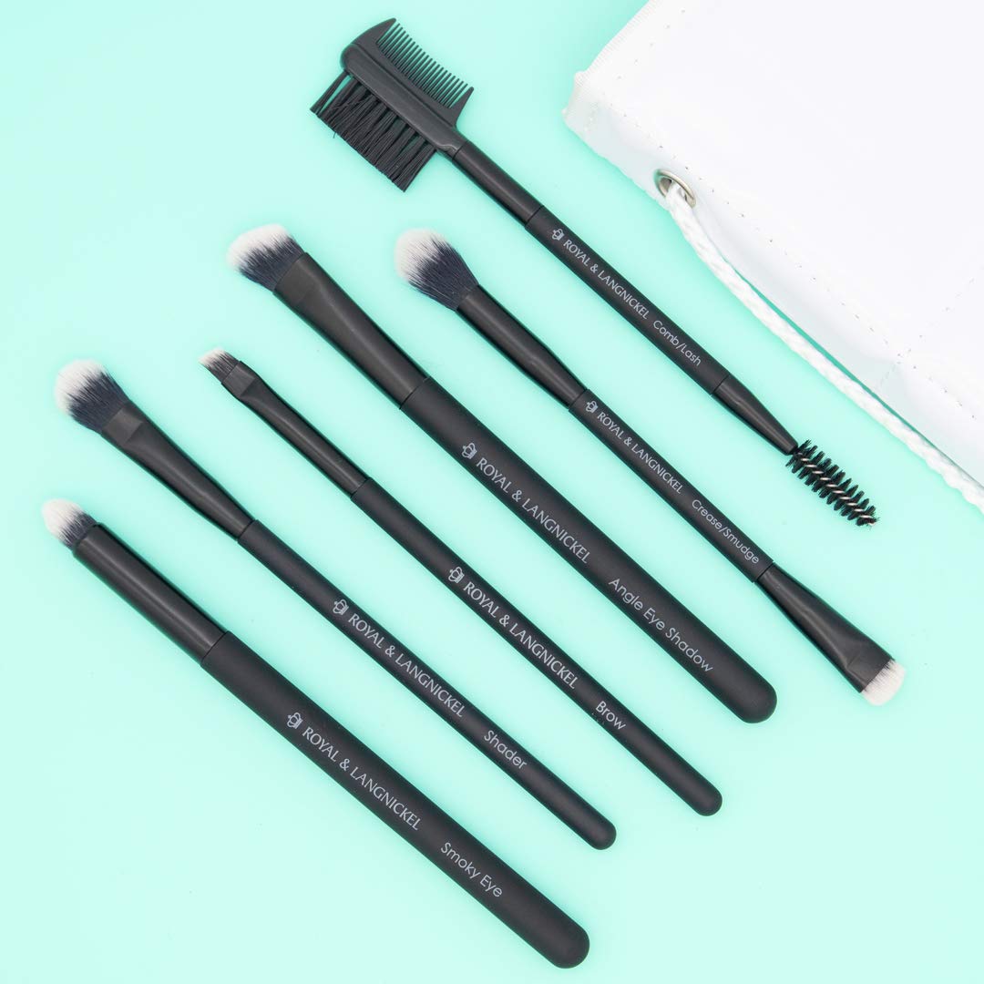 MODA Royal & Langnickel Travel Size Beautiful Eyes 7pc Makeup Brush Set including Pouch, Includes, Angle Shader - Image 2