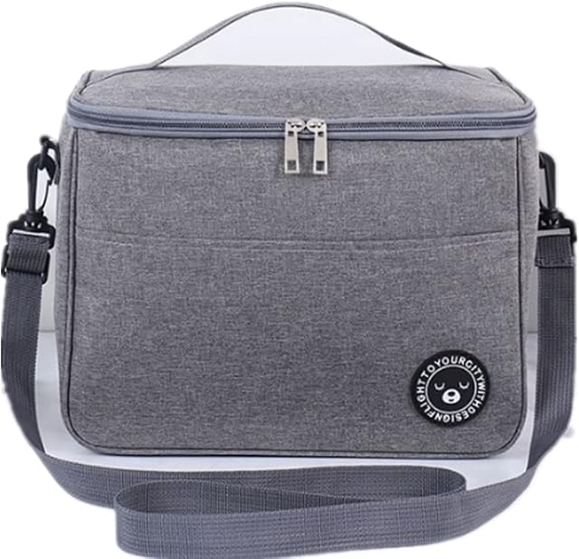 NA Large Family Picnic Cooler Bag Thermal Lunch Bag Cooling Bag for Work Beach Picnic Camping Keep Food Warm or Cold Insulated Cooling Bag for Camping,BBQ,Family,Car and Outdoor Activities (Grey)