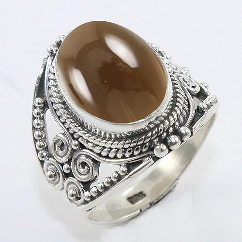 Miniatura 60 de Anillo de plata esterlina 925 para mujer y piedras preciosas naturales, anillo de compromiso de plata de ley, juego de bisel de piedra natal