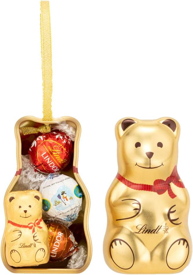 Amazon リンツ Lindt クリスマス リンツテディ缶 S 2018 Lindt リンツ チョコレートトリュフ 通販