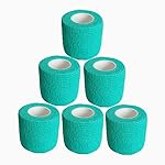 Baisunt 6 Pack 2 Inches Cohesive Bandage Self Adhesive Wrap Elastic Self Adherent Vet Wrap Breathable Self Stick Tape for Wrist, Ankle, Sports, Tatoo Wrap(5 Yards, Green)