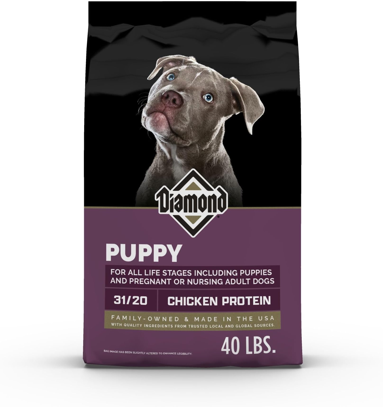 Puppy Dry Dog Food 31/20 for All Life Stages Including Puppies and Pregnant and Nursing Adult Dogs 40lb Bag
