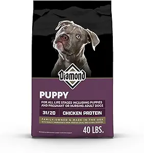 Diamond Premium Puppy is a Complete and Balanced Dry Dog Food Formula with High Quality Protein, Probiotics, and Healthy Fat That Provide High Nutritional Value in Growing Puppies 40lb
