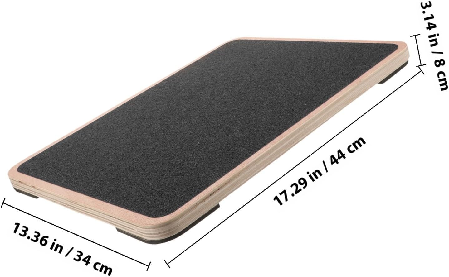 BESPORTBLE Wooden Balance Board for Adults, Square Wobble Board with Cross Design, Non-slip Sensory Balance Trainer for Yoga and Coordination Exercises at Home Gym