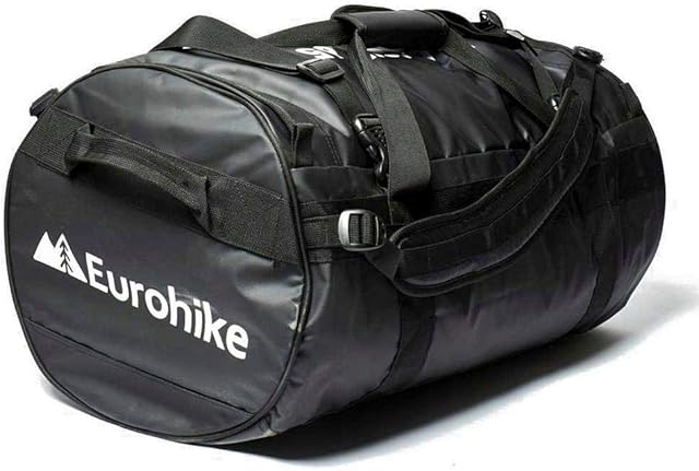 Eurohike Transit 65 Litre Cargo Cabin Bag, Duffle Bag, Weekend Bag, Camping Bag for Hand Luggage Shoulder, Travel Bag, Beach Bags for Women, Man Bag, Black, One Size