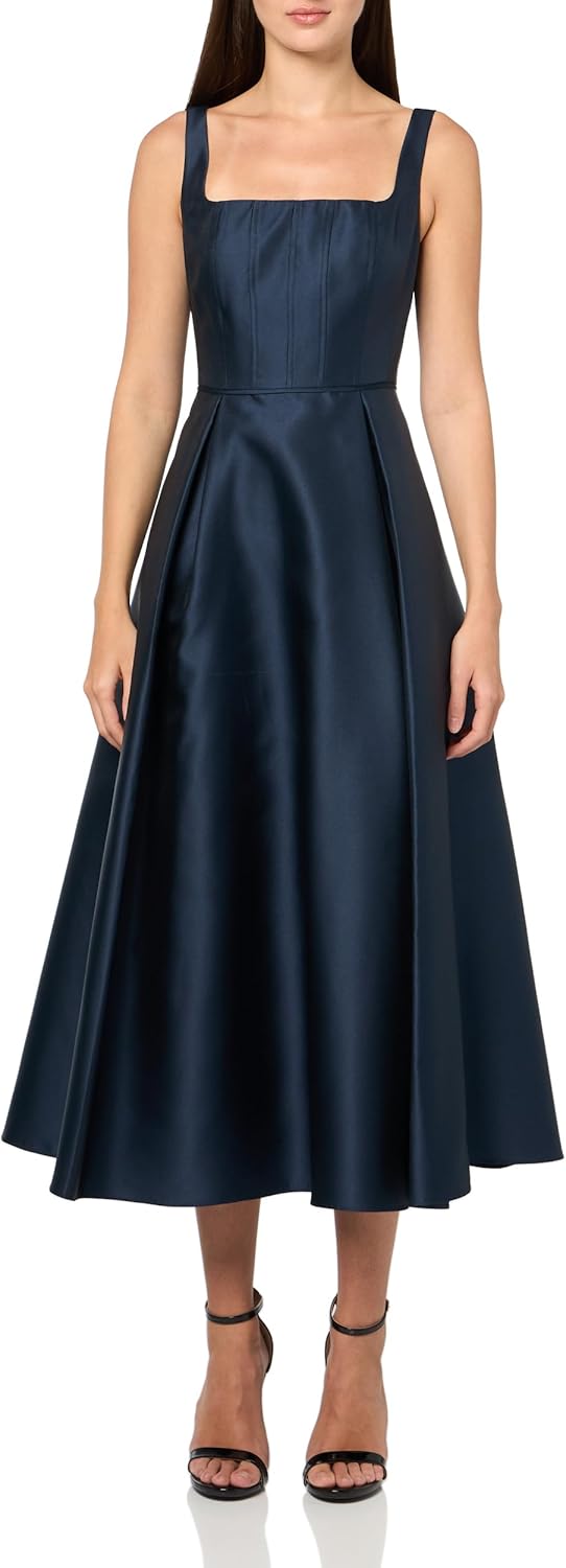 Adrianna Papell Womens Mikado Ankle Dress