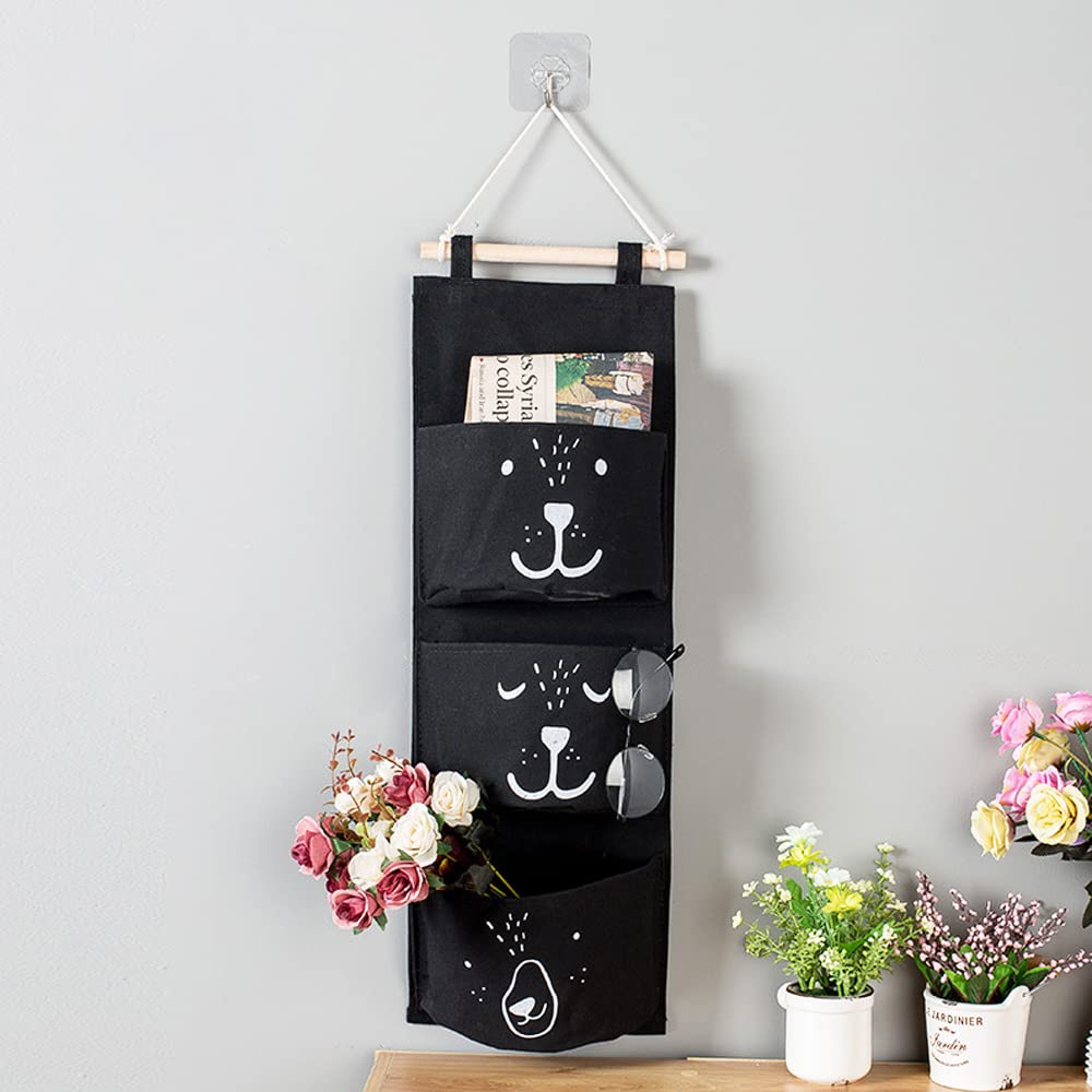 Organizer Da Parete 2 Pezzi - Borse Portaoggetti In Cotone E Lino - Foto 9