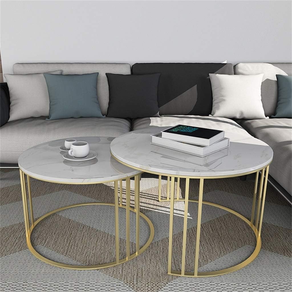 Yyhenパーラーコーヒーテーブルセット ソリッドメタルテーブルフレーム コンビネーションディスプレイ 現代の家庭用ソファーに使用 ラウンド ホワイト 座卓 ちゃぶ台 Www Qbusinessmagazine Com