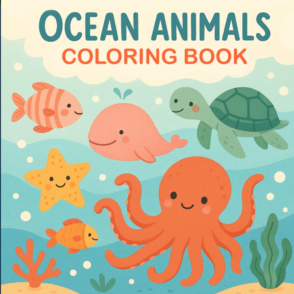 Ocean Animals Coloring Book