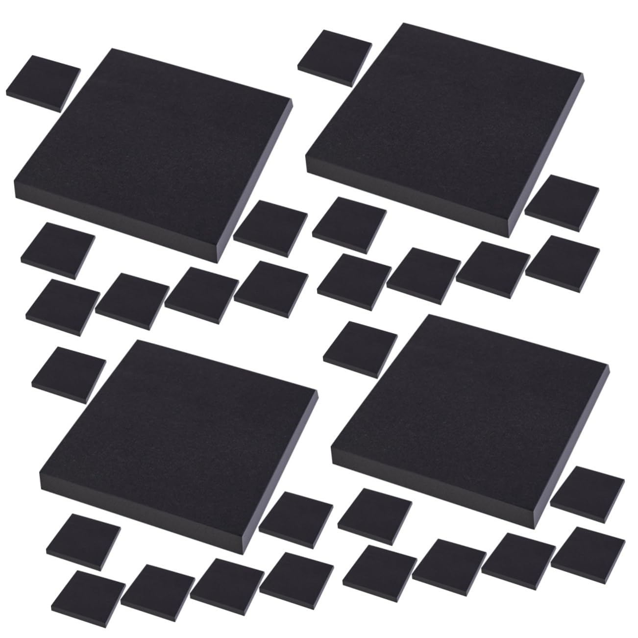 NUOBESTY 4 Ensembles Notes Autocollantes Noires Tableau Surligneurs Ruban Auto-adhésif Agrafe Papeterie Sortie Pastel Transparent Crochet Bande Papier Black 8 Pièces * 4