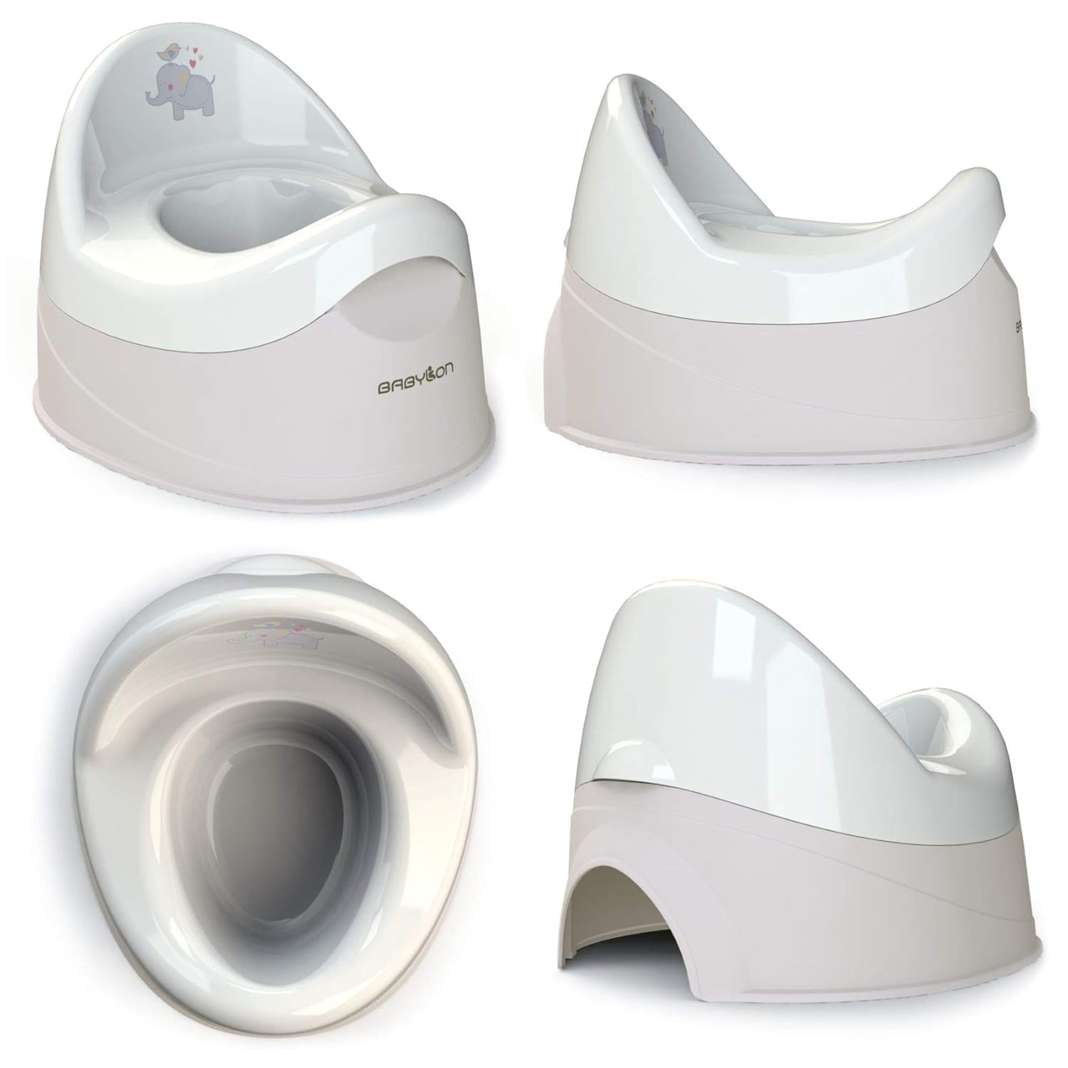 BABYLON Set Babywanne+Badewannensitz+Töpfchen Neugeboren, Grau