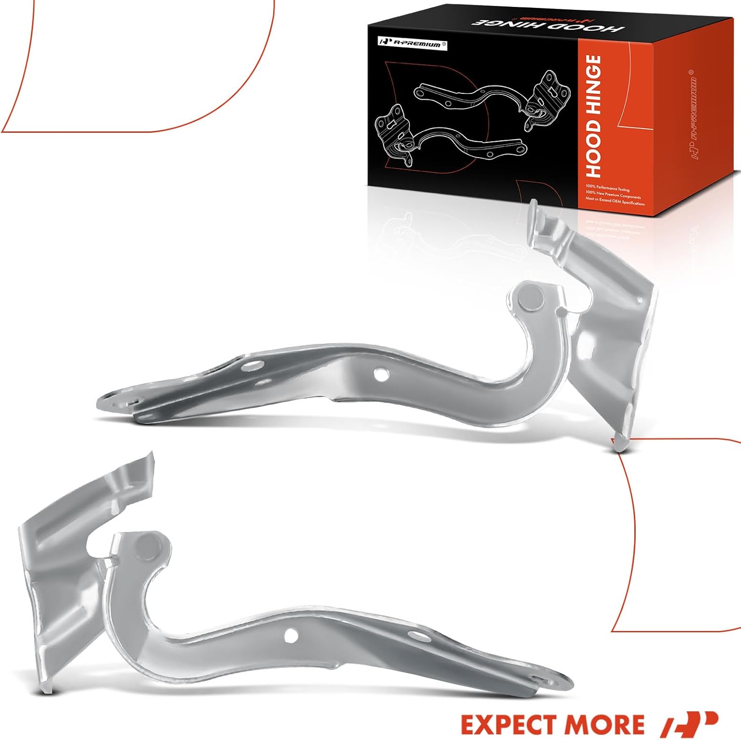 A-Premium Driver and Passenger Hood Hinges Compatible with Toyota Corolla 2009-2013, Matrix 2009-2014, Set of 2 Front Left and Right Side Hood Hinges, Replace# 5342002170, 5341002170