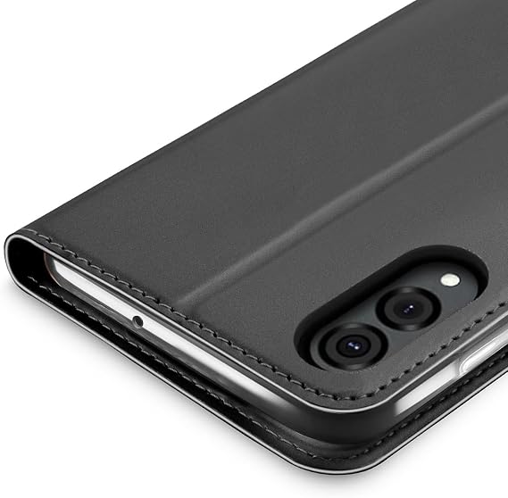 Verco Mobile Phone Case for Samsung Galaxy S25 Edge Premium Mobile Phone Flip Cover for Samsung S25 Edge Case [Integrated Magnet] Book Case PU Leather Case Black