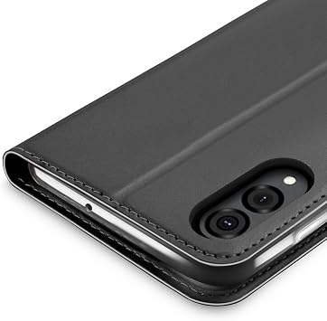 Verco Mobile Phone Case for Samsung Galaxy S25 Edge Premium Mobile Phone Flip Cover for Samsung S25 Edge Case [Integrated Magnet] Book Case PU Leather Case Black