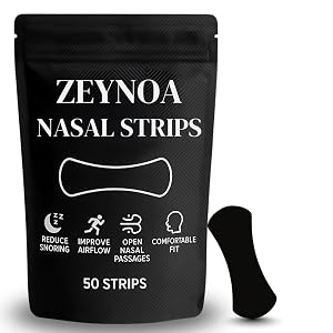 50 PCS Extra Strength Nose Strips for Sleeping Snore Strips Snoring Aids Strong Adhesive Hypoallergenic Sweat Resistant Drug-Free