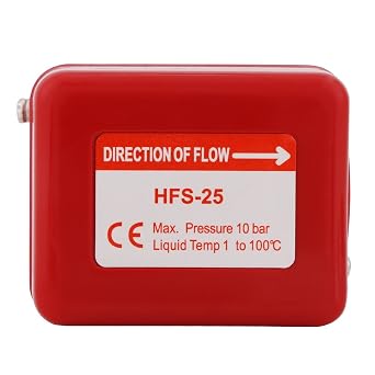 Water Paddle Flow Control Switch, AC250V 10Bar BrassLiquid Water Sensor Controller NPT Thread Connection Automatic Paddle Type Flow Switch Red 1pc