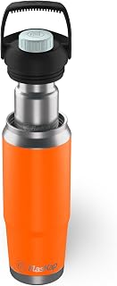 Flaskap Game Day FreePour System: 6oz Liquor Dispenser Kap and 26oz Cup Holder Style Bottle in Your Team Colors, Removable Liquor Well Mixed Drink Tumbler, Leak Proof Lid, Hidden Flask Tumbler