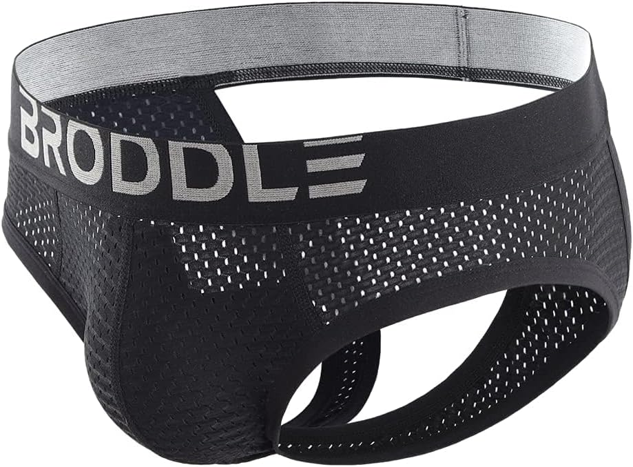 Men's Mesh Padded Pouch Athelic Supporters Breathable Jockstrap Elastic Waistband Low Rise