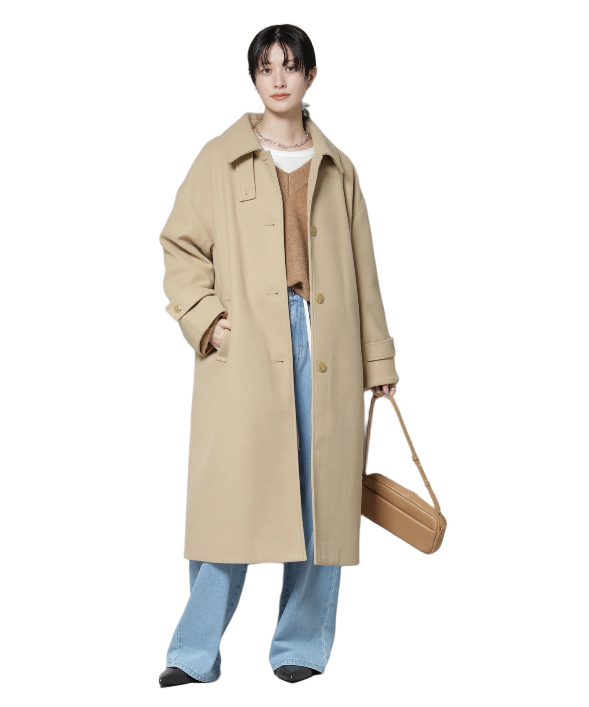 Amazon.co.jp: [ナノ・ユニバース] メルトン ジャージー ステンカラー 