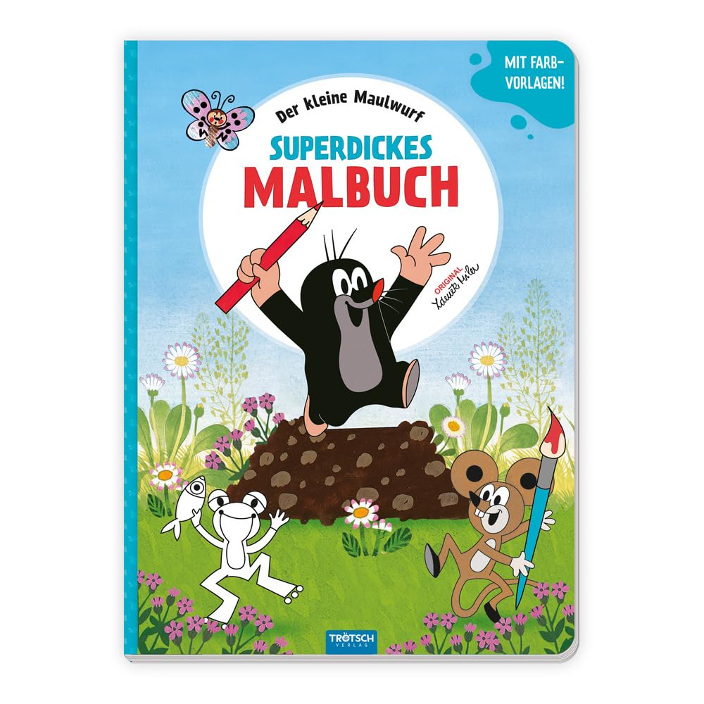 TRÖTSCH - Der kleine Maulwurf Superdickes Malbuch Ausmalbuch: Malbuch Ausmalbuch Ab 3 Jahren