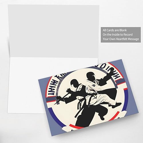 Miniatura 5 de Taekwondo Design - Tarjetas de felicitación de papel de perlas únicas para el día de San Valentín, tarjeta de invitación de aniversario
