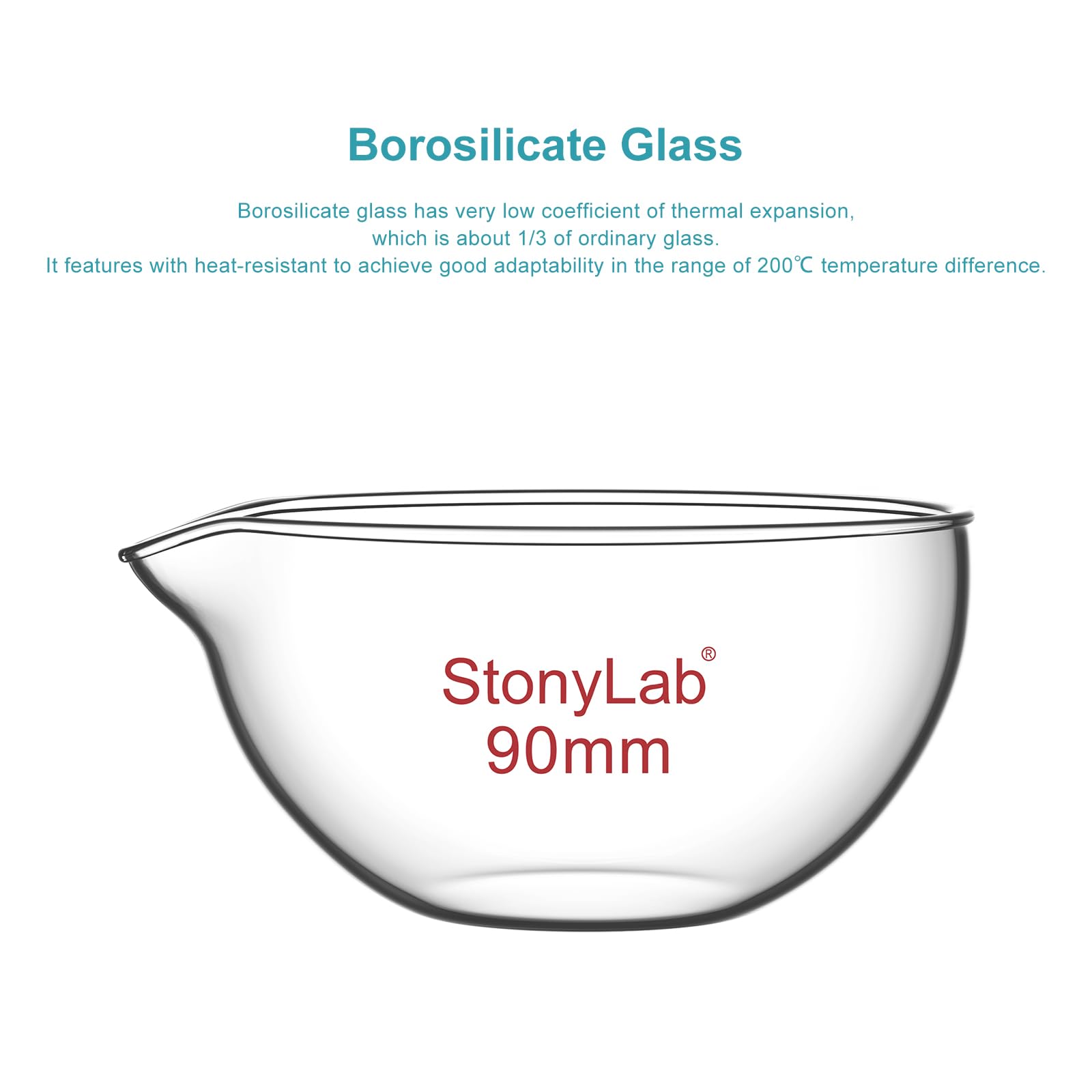 StonyLab Evaporating Dish - Borosilicate Glass -3