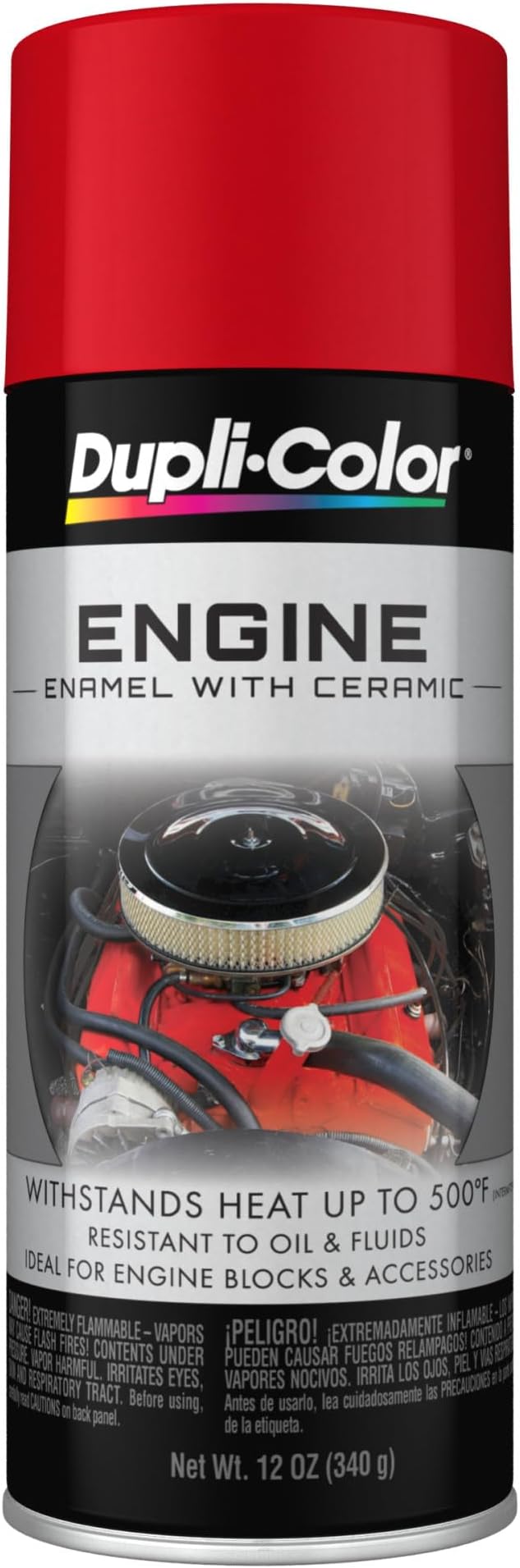 Dupli-Color Engine Paint with CERAMIC, Gloss, Red, 12 oz