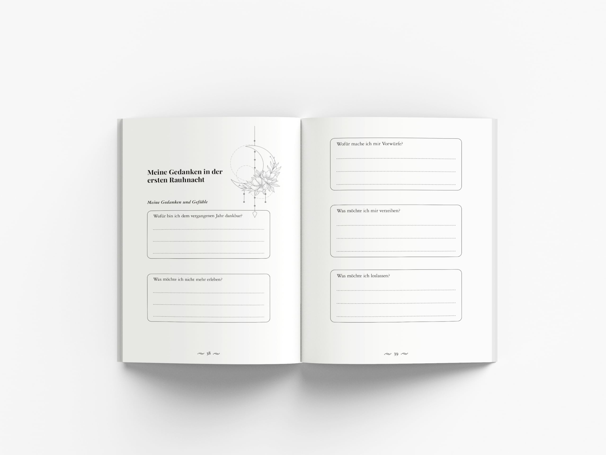 Das Rauhnächte Buch - 12 magische Nächte zwischen Zeit und Raum: Dein Begleiter zum Loslassen und Wünsche erfüllen - inkl. Wunschzettel zum Ausdrucken