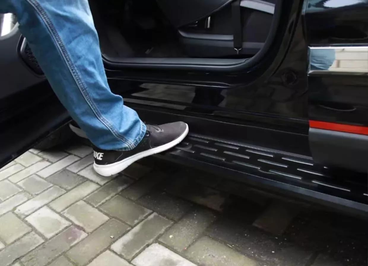 2 Pcs All Black Fixed Running Board fits for Toyota Highlander 2022-2026 Nerf bar Side Steps with Mounted Brackets