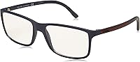 Vista 10 de POLO RALPH LAUREN mens Ph2126 Rectangular Prescription Eyewear Frames Negro mate/lente de demostración.