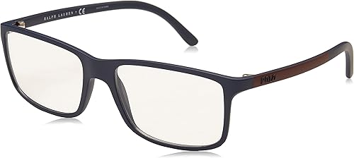 Vista 10 de POLO RALPH LAUREN mens Ph2126 Rectangular Prescription Eyewear Frames Negro mate/lente de demostración.