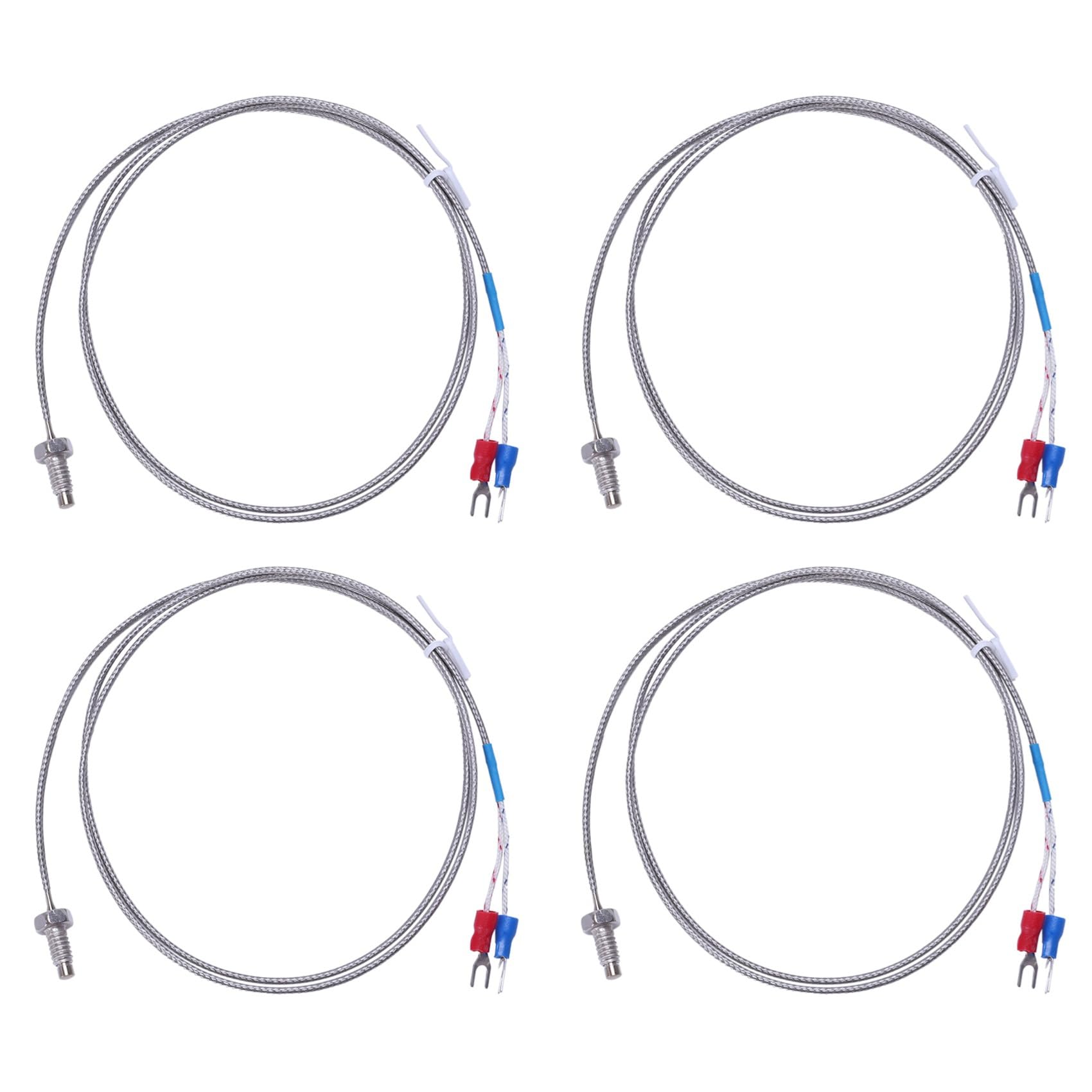 Ctrlzs 4Pcs 3.3Ft K Type Thermocouple Temperature Controller 0-400C Sensor Probe