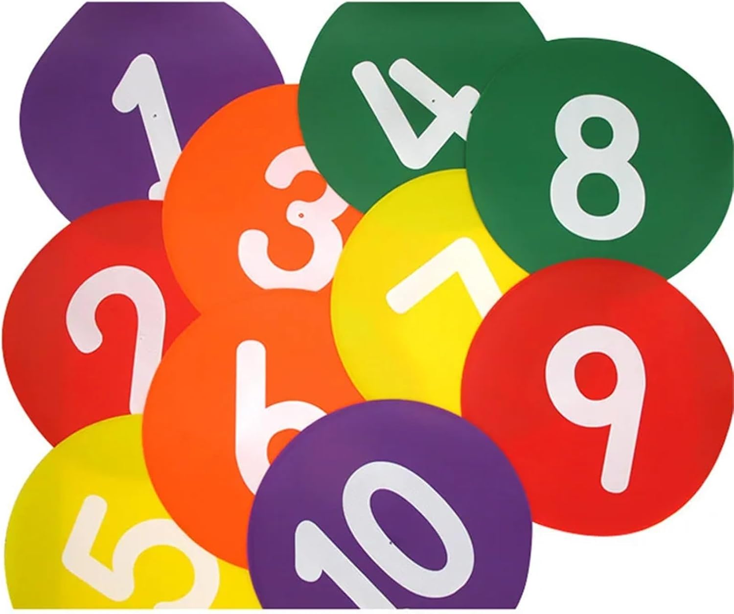 Spot Markers 10pcs Rubber Spot Markers for Sports 1 to 10 Numbers Sensory Integration Adults Basketball Football Speed Agility Training for Training Exercise Drills Gym Football