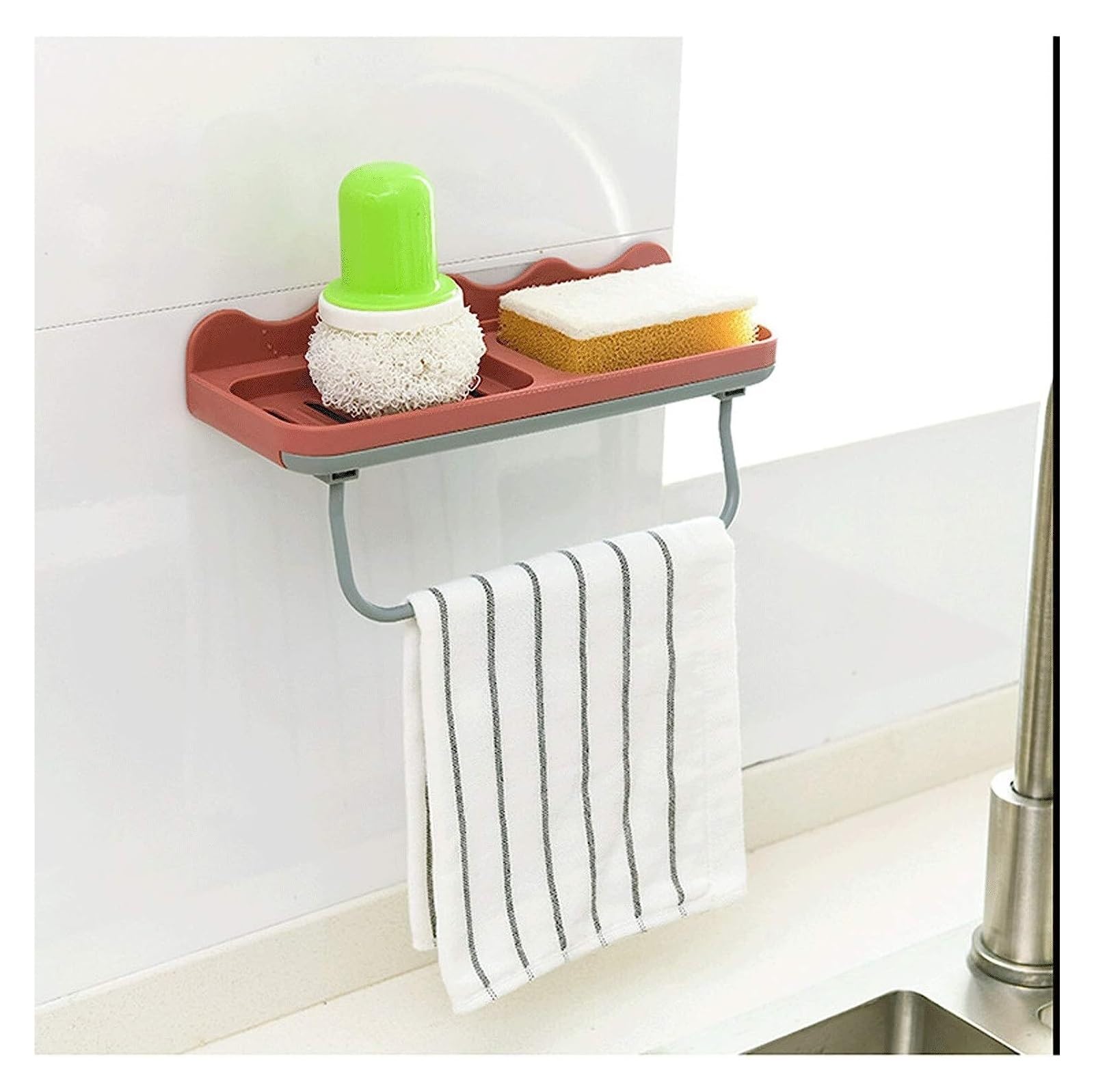 Jabonera Jabonera de Drenaje Jabonera de Pared, Estante de Drenaje de baño no Perforado for el hogar, Jabonera Que se Puede Usar en hogares, hoteles, Casas de Familia, etc.(BLU)