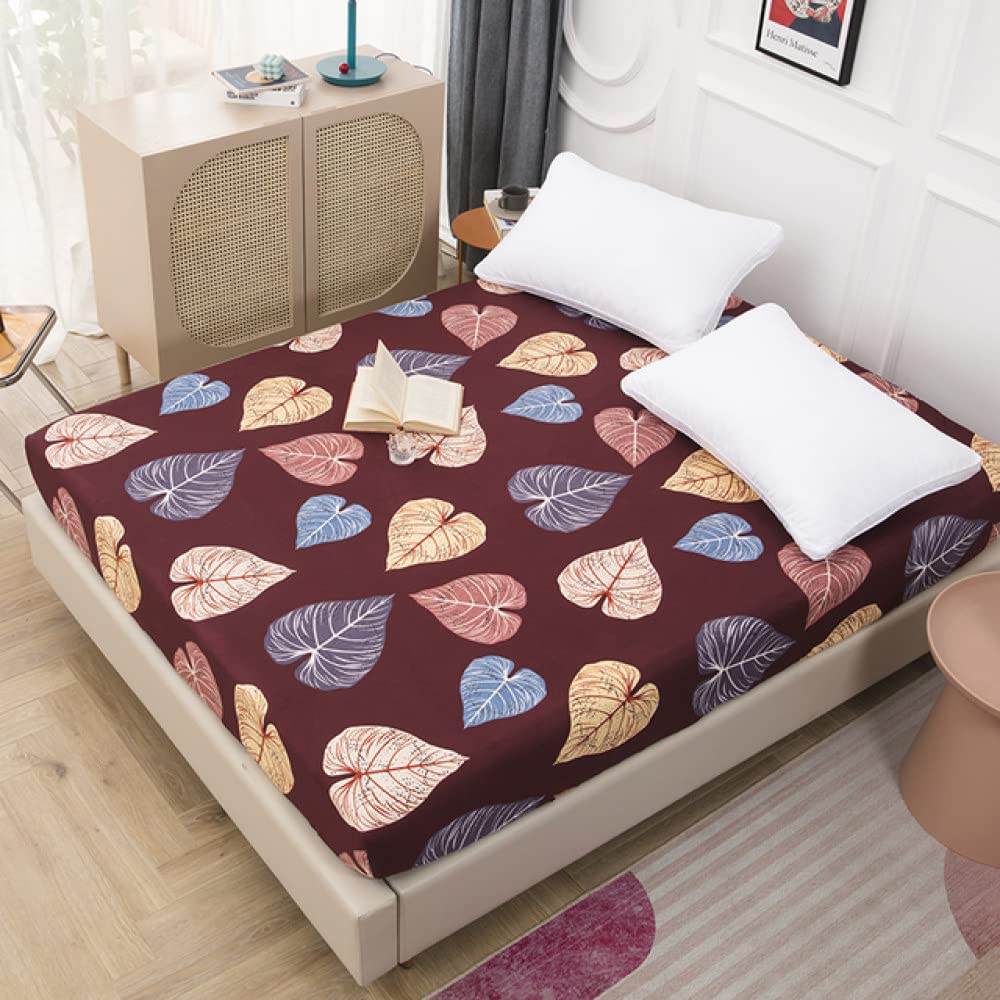 Drap-housse de lit 100x200 housse de matelas polyester élastique linge de literie imprimé C9
