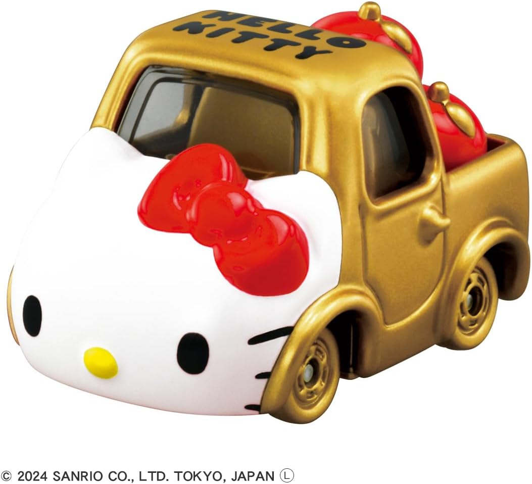Takara Tommy Dream Tomica SP Hello Kitty 50th Anniversary (Gold) Mini Car Toy for Kids Ages 3 and Up