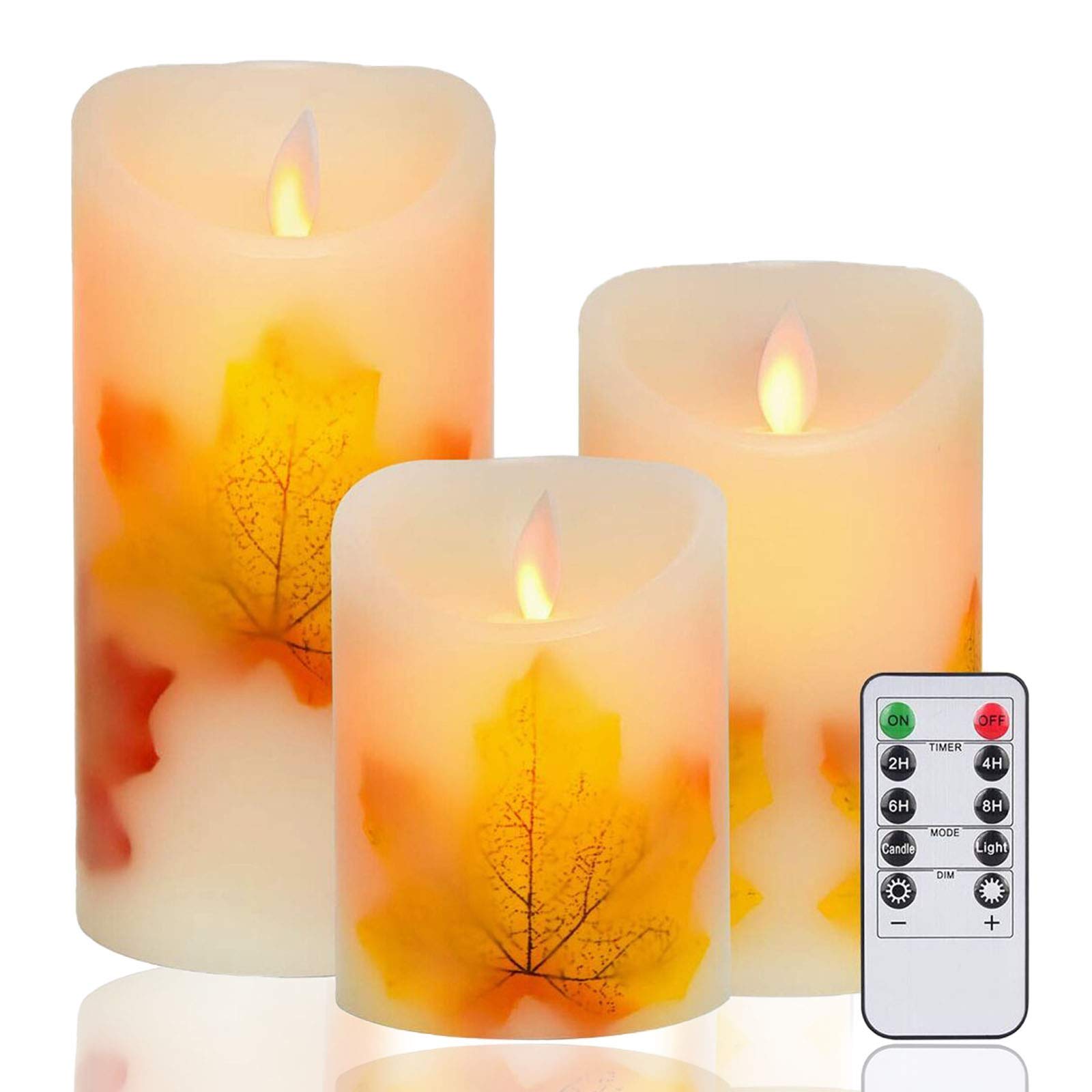 Amazon.co.jp : AnnTec LEDキャンドルライト ロウソク 秋の紅葉
