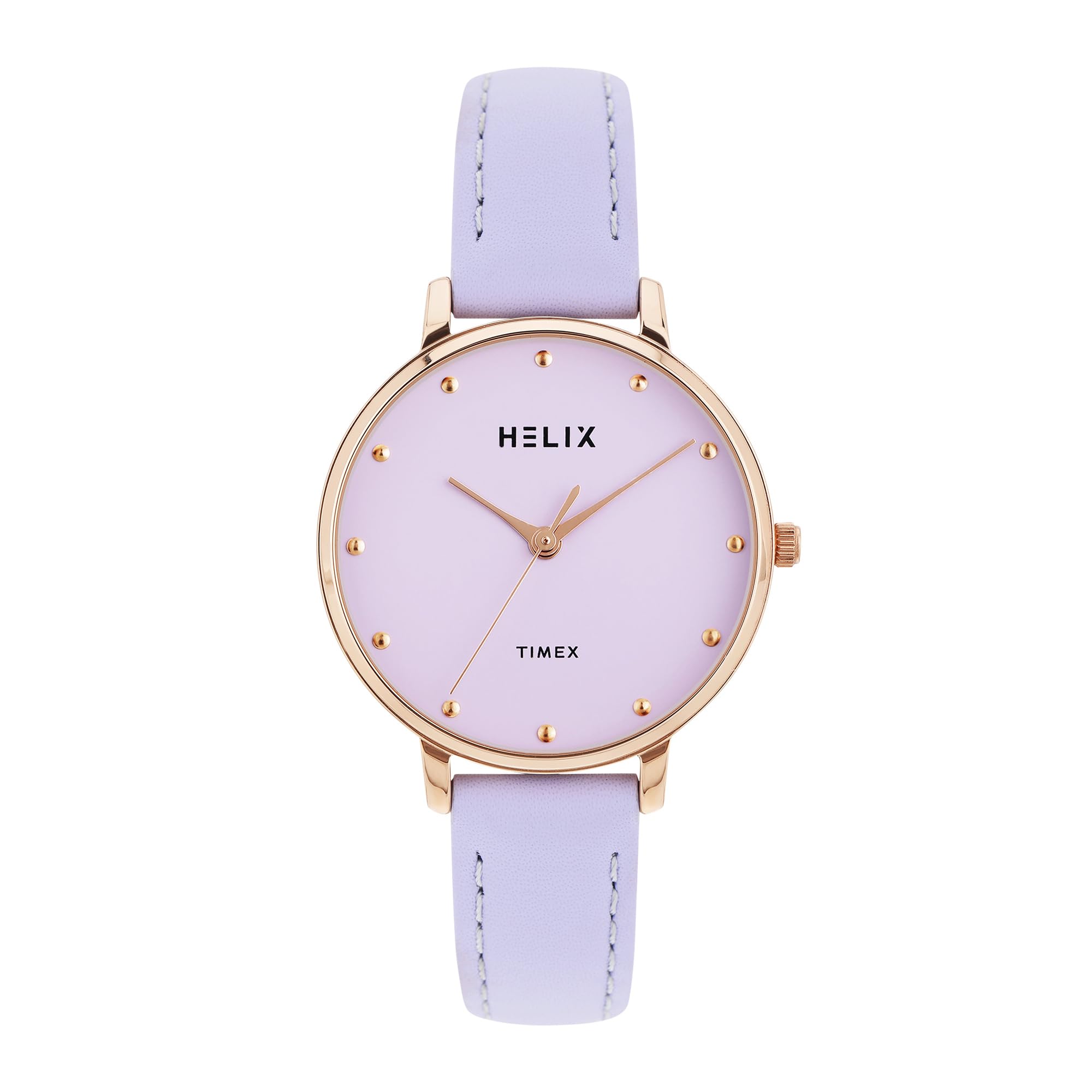 Helix by Timex Analog Watch for Women with Lavender Round Dial