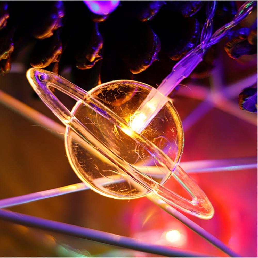 Łańcuchy świetlne, Kreatywny astronauta statek kosmiczny rakieta świetlna sznurek|na(Colorful,6.5FT(10LED))