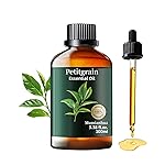 Pure Petitgrain Essential Oil for Bedtime Serenity, Evening Relaxation & Pillow Mist, Mumianhua Natural Citrus-Woody Aroma for Diffuser, Skin,Hair Care, Calming Blends, Soap, Candle Making 3.38 Fl Oz