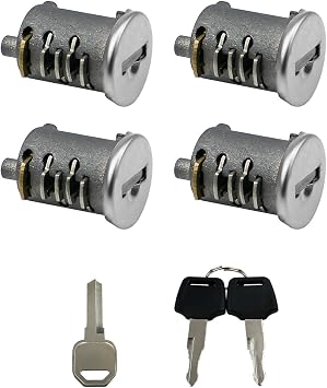 4 Pack Lock Cylinders Fit for Yakima Car Roof Rack System Components SKS Lock Cores, Includes 4 Cylinders Cores, 2 Opening Keys and 1 Control Key