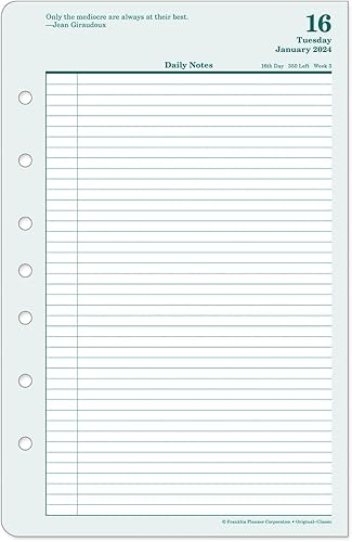 Miniatura 4 de FranklinCovey - Agenda original de dos páginas por día con anillo (clásica, enero de 2024 a diciembre de 2024)