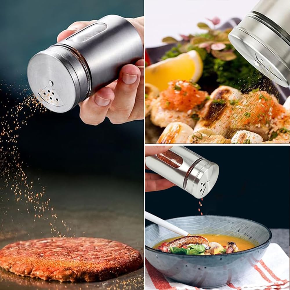 Lot de 6 pots à épices avec couvercle à vis, petites boîtes à épices, récipients à épices de 80 ml, ensemble de pots à épices en verre, organisateur d'épices pour sel, poivre, épices