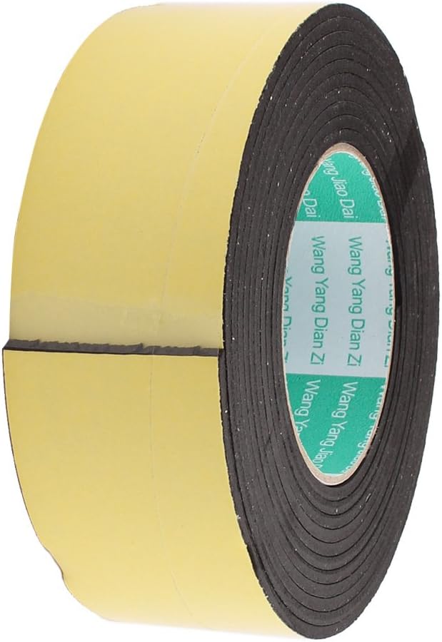 uxcell 50mm Width 3mm Thickness Single Side Shockproof Sponge Foam Tape 4M Length