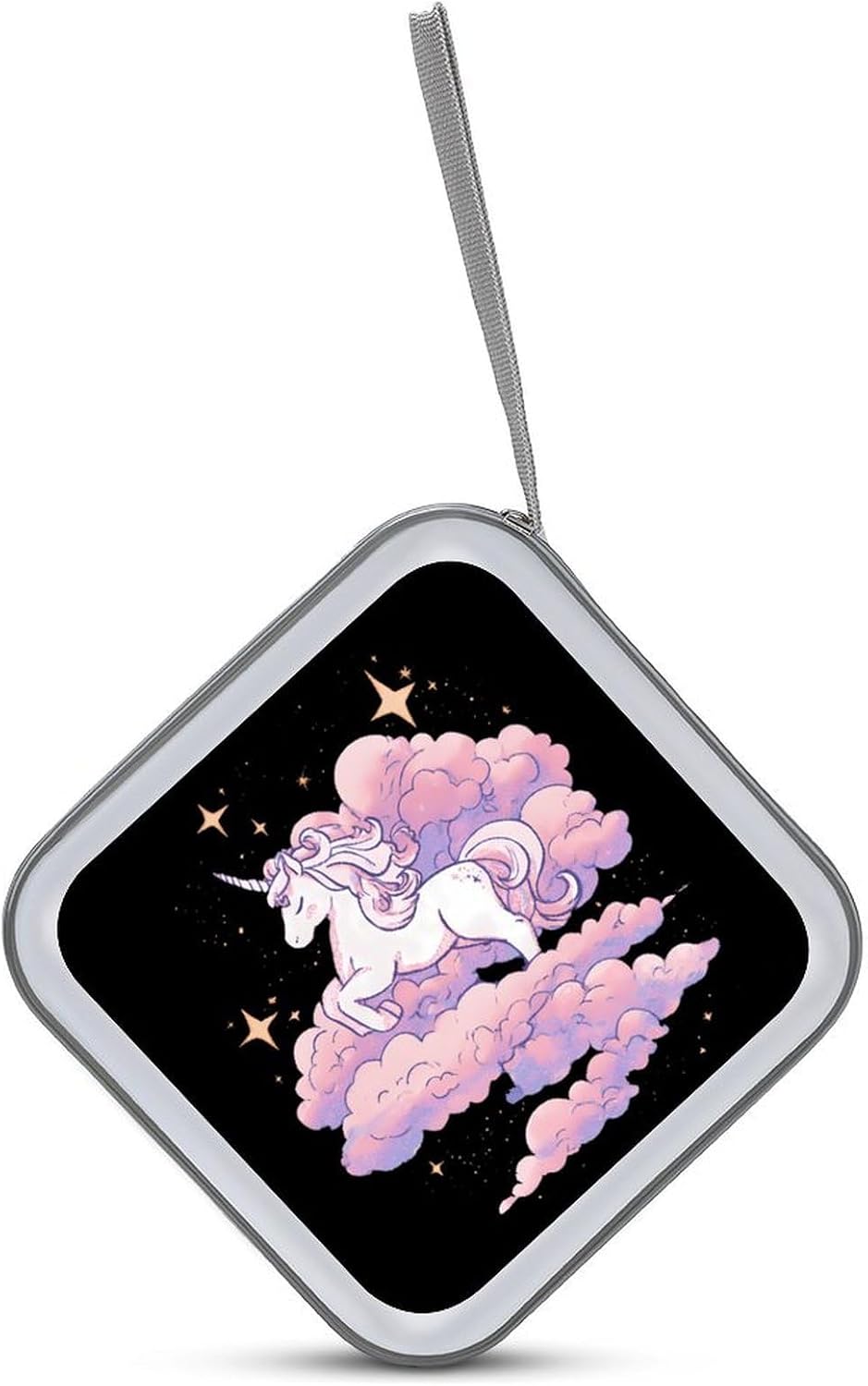 Fantasy Unicorm in The Clouds CD Case DVD Storage Holder Binder 40 Capacity | protective,hard case,protable loop,travel car use,zippered closure
