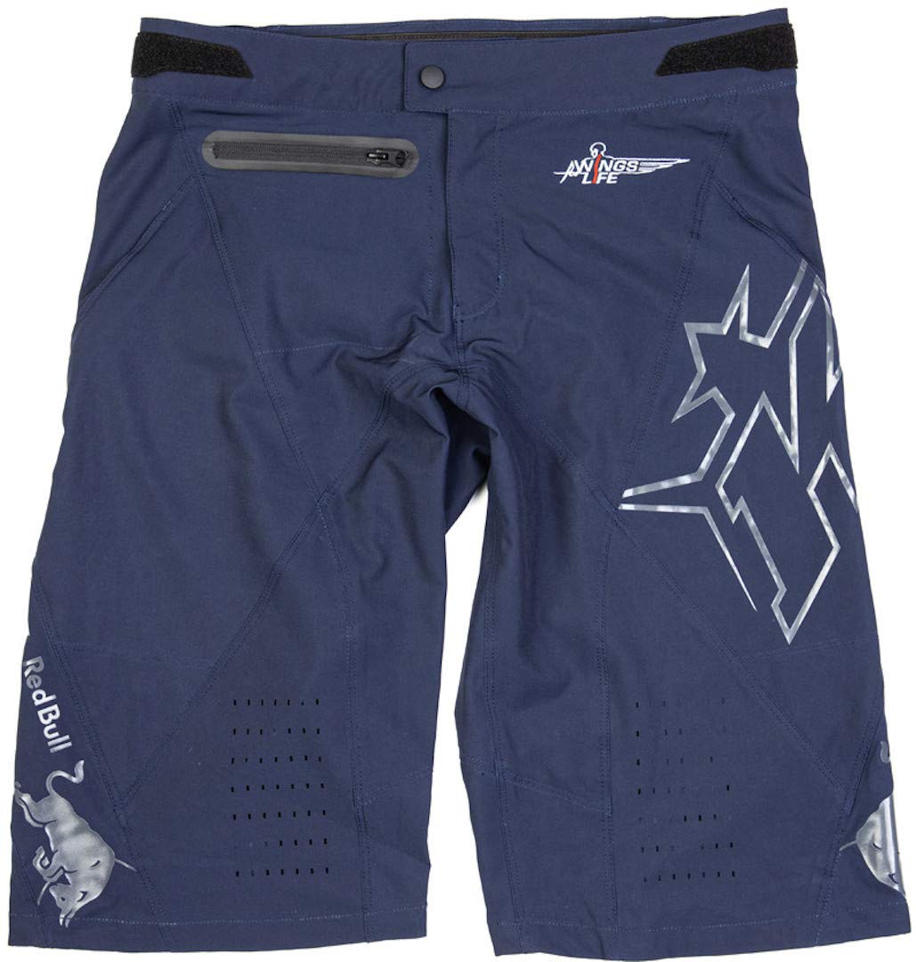 Kini Red Bull MTB Hose - Trail Hunter Shorts – Kurze Herren Downhill Funktionsshorts aus leichtem, atmungsaktivem und wasserabweisendem Material schlicht mit cleveren Extras – Night Sky/Grey